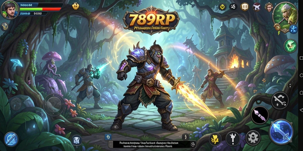 Tampilan gameplay epik dari 789RP dalam dunia fantasi.