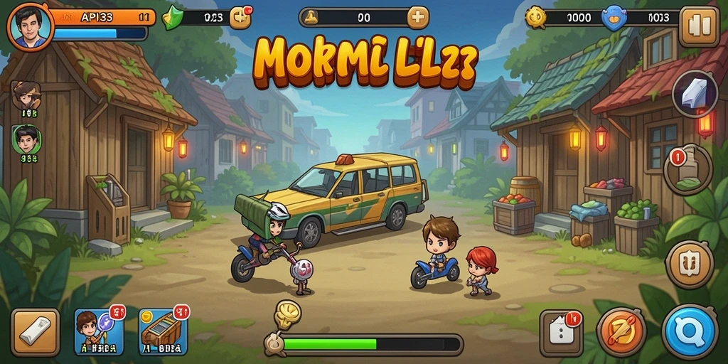 Screenshot utama API33 menampilkan gameplay santai yang seru.