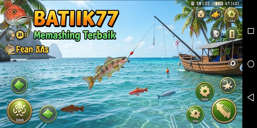 Tampilan gameplay BATIK77 yang seru dan menantang saat memancing.
