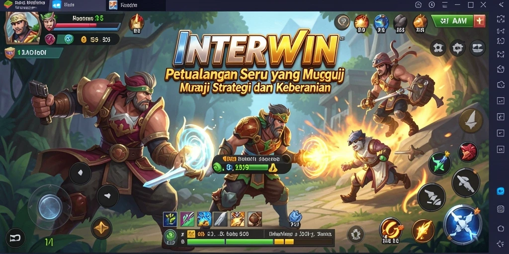 Tampilan gameplay INTERWIN yang penuh aksi dan petualangan seru.
