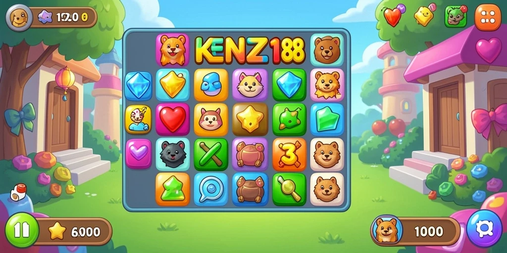 Tampilan menawan dari gameplay KENZO188 yang penuh warna.