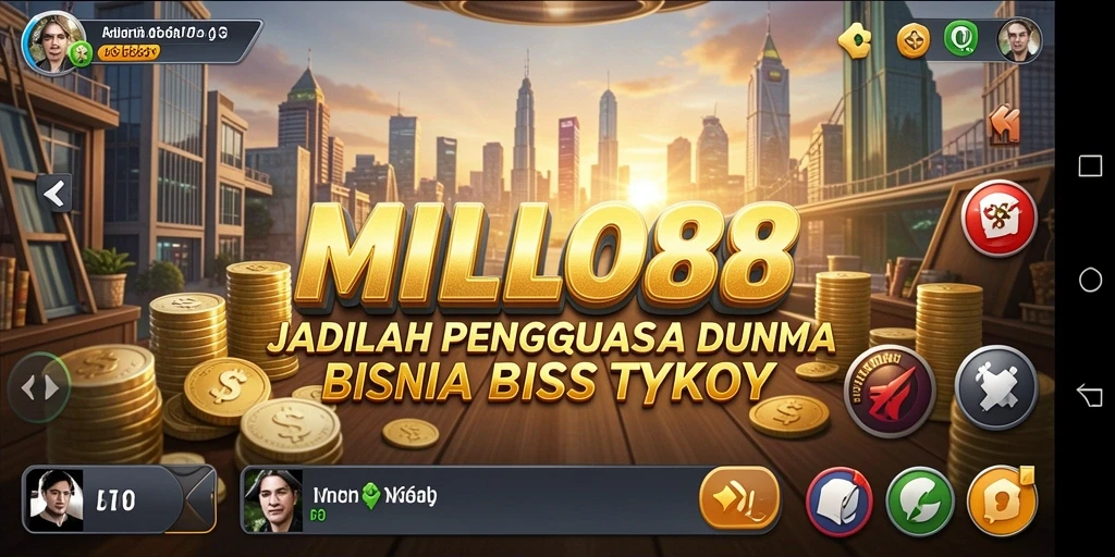 Screenshot gameplay <strong>MILO88</strong> menunjukkan aksi strategis dalam membangun bisnis.