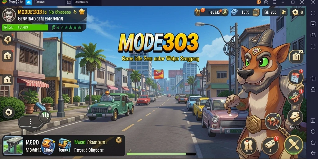 Tampilan gameplay seru dan menenangkan dari MODE303 saat dimainkan.