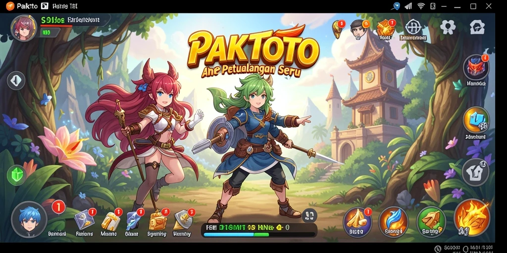 Screenshot gameplay PAKTOTO menampilkan karakter Anime yang beraksi.