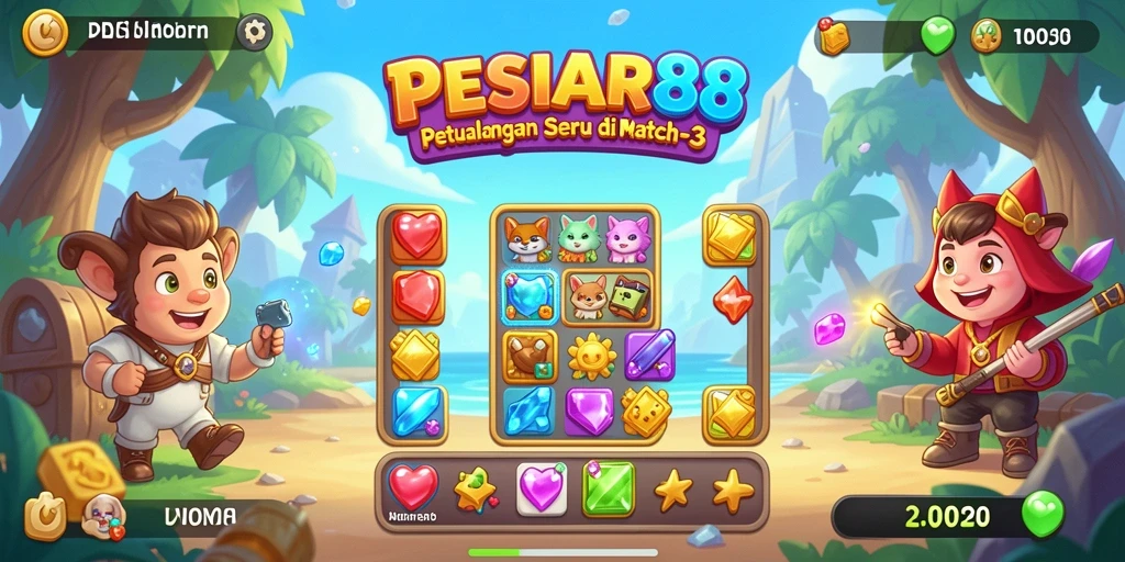 Tampilan gameplay PESIAR88 yang penuh warna dan menantang.