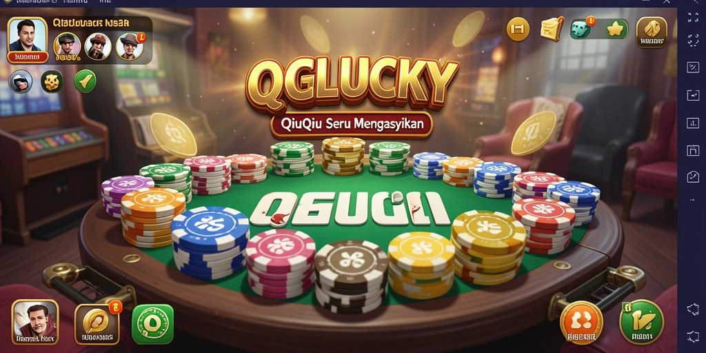 Gameplay seru QiuQiu dalam QGLUCKY yang menarik.