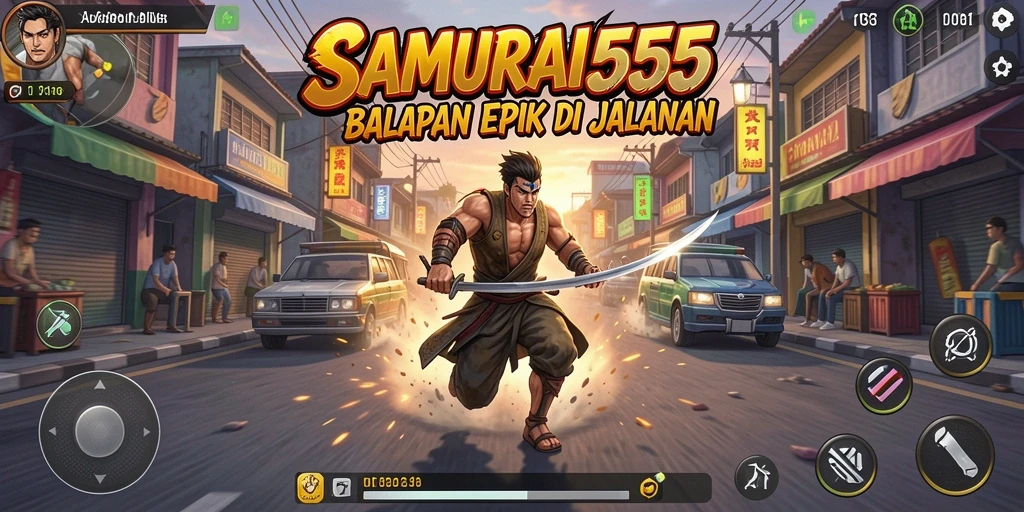 Gameplay menegangkan dengan aksi balapan yang seru.
