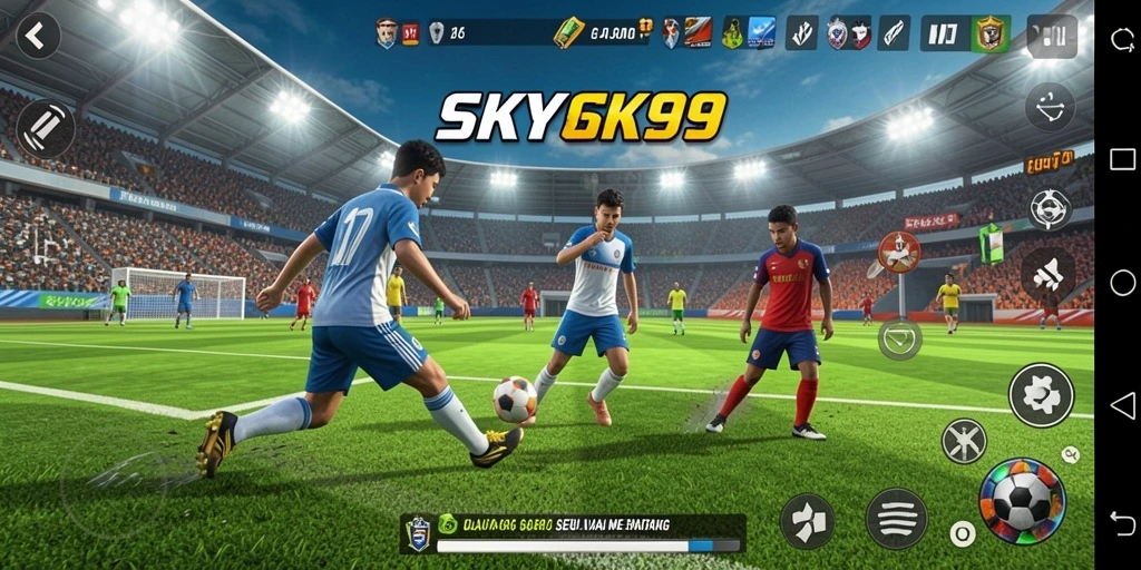 Gameplay menegangkan dan seru dalam SKY99 yang menciptakan kompetisi olahraga.