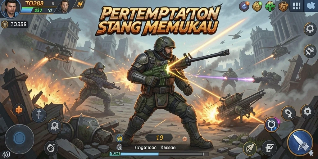 Tampilan gameplay TO288 dengan pertempuran strategis yang menarik.