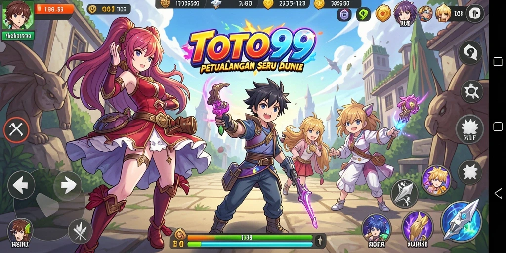 Screenshot gameplay TOTO99 dengan karakter anime yang menarik dan aksi seru.