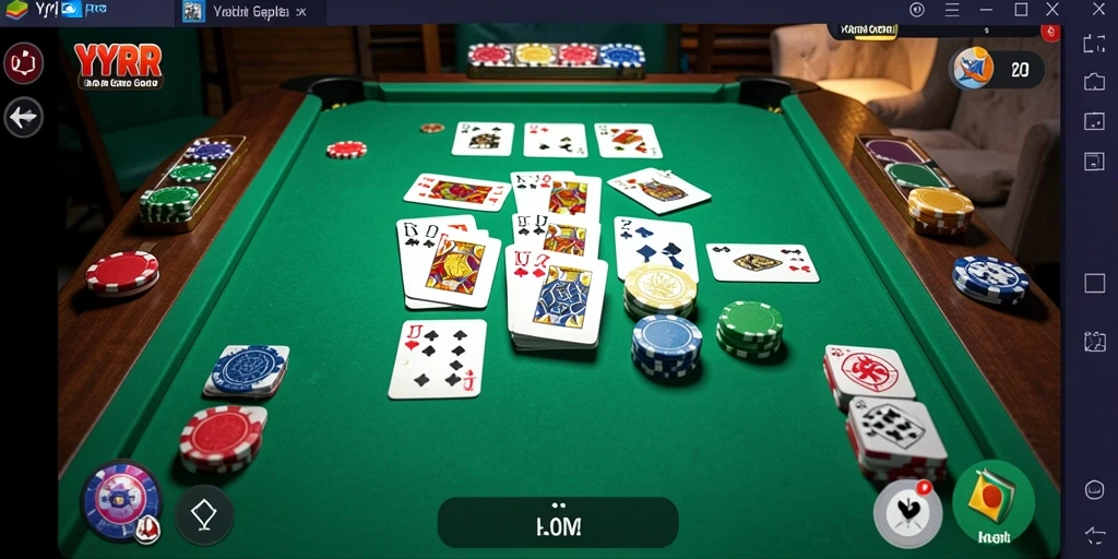 Screenshot YYRR menampilkan gameplay Gaple yang seru dan kompetitif.